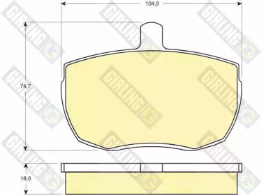 Дисковой тормозной механизм GIRLING для FORD TRANSIT Фургон (V_ _) 2.4 D (VVS)