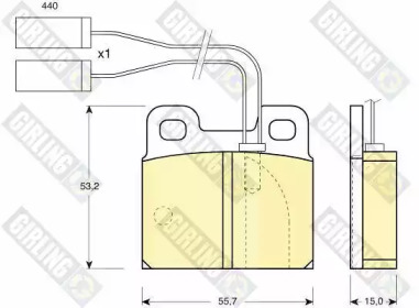 Тормозные колодки GIRLING для ALFA ROMEO ALFETTA (116_) 1.8 (116.B2)