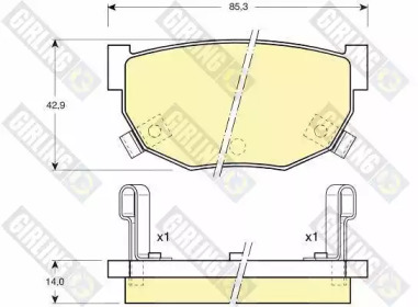 Тормозные колодки GIRLING для NISSAN CEDRIC Hardtop (Y31) 3.0