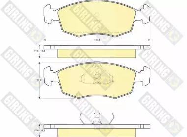 Дисковой тормозной механизм GIRLING для FORD SIERRA Хэтчбек (GBC, GBG) 2.0 i DOHC