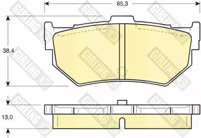 Тормозные колодки GIRLING для HONDA PRELUDE III (BA) 2.0 i EX 16V (BA2)