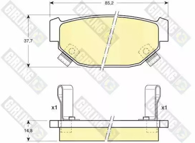 Дисковой тормозной механизм GIRLING для SUBARU LEONE II 1800 4WD