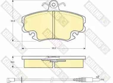 Тормозные колодки GIRLING для DACIA LOGAN (LS_) 1.6 (LSOB, LSOD, LSOF, LSOH)