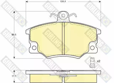Тормозные колодки GIRLING для ALFA ROMEO 146 (930_) 1.7 i.e. 16V (930.B1)