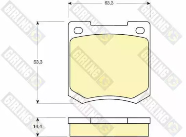 Дисковой тормозной механизм GIRLING для FORD CAPRI (ECJ) 1700