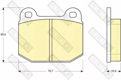 Тормозные колодки GIRLING для OPEL REKORD D 1.9