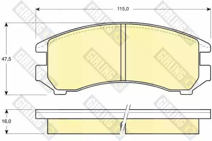 Дисковой тормозной механизм GIRLING для NISSAN SUNNY II Traveller (B12) 1.6 i 12V