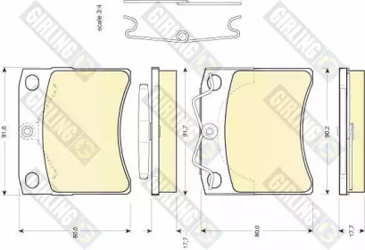 Дисковой тормозной механизм GIRLING для VW TRANSPORTER IV c бортовой платформой/ходовая часть (70XD) 1.9 TD