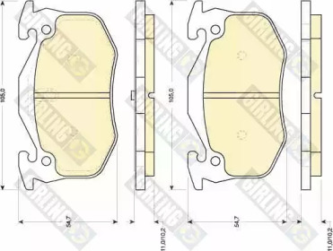 Дисковой тормозной механизм GIRLING для RENAULT CLIO I (B/C57_, 5/357_) 1.4