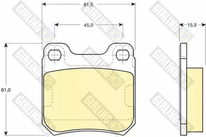 Дисковой тормозной механизм GIRLING для CHEVROLET VECTRA 2.2