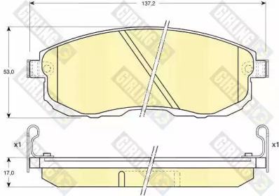 Дисковой тормозной механизм GIRLING для SUZUKI SX4 (EY, GY) 1.6 VVT 4x4 (RW 416)