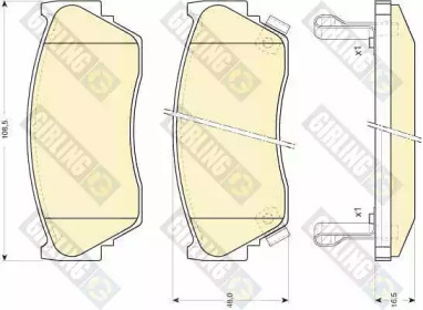 Тормозные колодки GIRLING для NISSAN SUNNY III Liftback (N14) 1.6 i