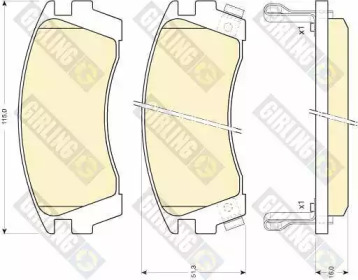Дисковой тормозной механизм GIRLING для NISSAN SUNNY III Traveller (Y10) 2.0 D