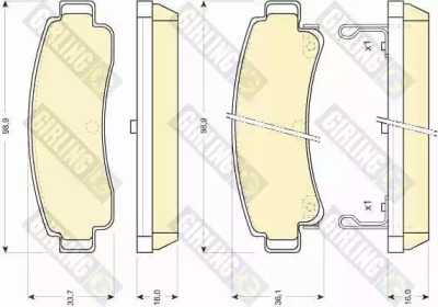 Тормозные колодки GIRLING для NISSAN SUNNY III Liftback (N14) 1.6 i