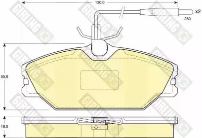 Дисковой тормозной механизм GIRLING для DAEWOO LUBLIN II Фургон 2.4 TD (3304)