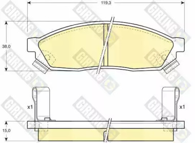 Тормозные колодки GIRLING для HONDA CIVIC II Хэтчбек (SS, SL) 1300 L (SS)