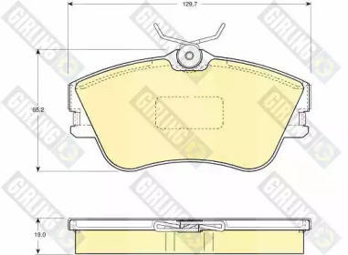 Дисковой тормозной механизм GIRLING для VW TRANSPORTER IV c бортовой платформой/ходовая часть (70XD) 1.9 TD