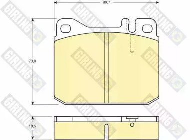 Тормозные колодки GIRLING для VW LT 40-55 I c бортовой платформой/ходовая часть (293-909) 2.4 D