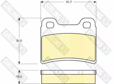 Дисковой тормозной механизм GIRLING для KIA SHUMA (FB) 1.8 i 16V