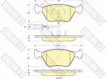 Дисковой тормозной механизм GIRLING для FORD SIERRA Хэтчбек (GBC, GBG) 2.0 16V Cosworth 4x4