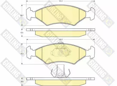Тормозные колодки GIRLING для FORD PUMA (EC_) 1.7 16V