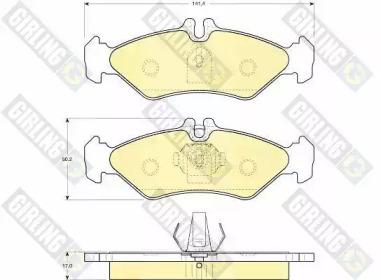 Дисковой тормозной механизм GIRLING для MERCEDES-BENZ SPRINTER 3-t Фургон (903) 308 CDI