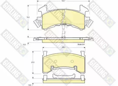 Дисковой тормозной механизм GIRLING для CHEVROLET S10 Пикап 4.3 4x4