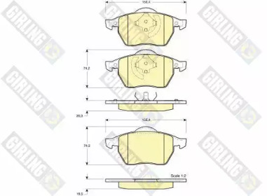 Дисковой тормозной механизм GIRLING для VW BORA Variant (1J6) 1.4 16V