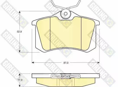 Тормозные колодки GIRLING для VW POLO (6R, 6C) 1.4 BiFuel