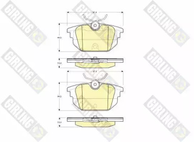 Тормозные колодки GIRLING для ALFA ROMEO 146 (930_) 1.7 i.e. 16V (930.B1)