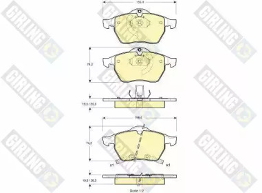 Дисковой тормозной механизм GIRLING для SAAB 900 II Кабриолет 2.5 -24 V6