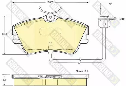 Дисковой тормозной механизм GIRLING для VW TRANSPORTER IV c бортовой платформой/ходовая часть (70XD) 1.9 TD