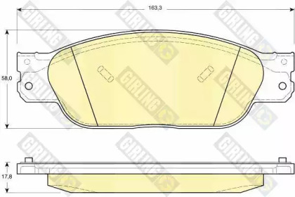 Тормозные колодки GIRLING для JAGUAR S-TYPE (X200) 2.5 V6