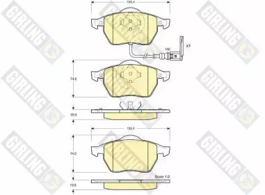 Дисковой тормозной механизм GIRLING для VW BORA Variant (1J6) 1.4 16V