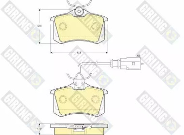 Дисковой тормозной механизм GIRLING для VW TRANSPORTER IV c бортовой платформой/ходовая часть (70XD) 1.9 TD