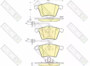 Дисковой тормозной механизм GIRLING для VW TRANSPORTER IV c бортовой платформой/ходовая часть (70XD) 1.9 TD