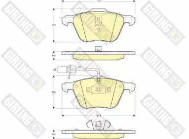 Дисковой тормозной механизм GIRLING для VW TRANSPORTER IV c бортовой платформой/ходовая часть (70XD) 1.9 TD