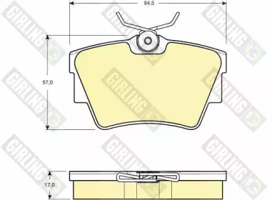 Тормозные колодки GIRLING для NISSAN PRIMASTAR Фургон (X83) 2.0