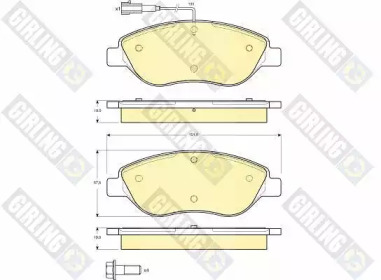 Тормозные колодки GIRLING для FIAT STILO Multi Wagon (192_) 1.9 JTD