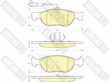 Тормозные колодки GIRLING для ALFA ROMEO 146 (930_) 1.9 JTD (930.B4B)