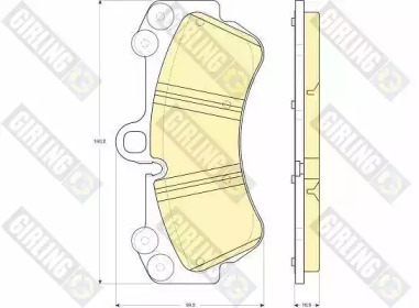 Дисковой тормозной механизм GIRLING для PORSCHE CAYENNE (9PA) S 4.5