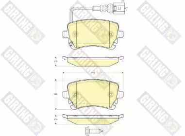 Дисковой тормозной механизм GIRLING для VW TRANSPORTER VI c бортовой платформой/ходовая часть (SFD, SFE 2.0 TDI