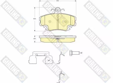 Тормозные колодки GIRLING для DACIA LOGAN (LS_) 1.6 (LSOB, LSOD, LSOF, LSOH)