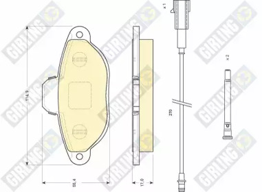 Дисковой тормозной механизм GIRLING для CHEVROLET VOLT EV 150
