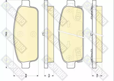 Дисковой тормозной механизм GIRLING для CHEVROLET CRUZE Station Wagon (J308) 1.4