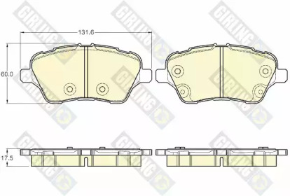 Тормозные колодки GIRLING для FORD FIESTA VI 1.5 TDCi