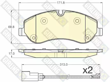 Дисковой тормозной механизм GIRLING для FORD TRANSIT CUSTOM автобус 2.2 TDCi