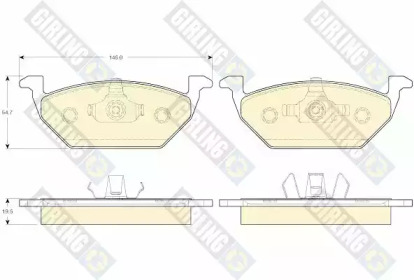 Тормозные колодки GIRLING для VW POLO (6R, 6C) 1.4 BiFuel