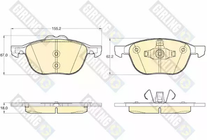 Дисковой тормозной механизм GIRLING для FORD KUGA II (DM2) 1.6 EcoBoost