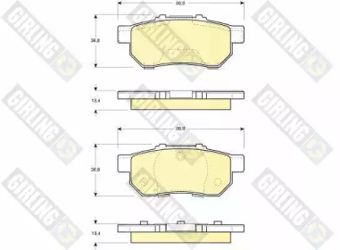 Дисковой тормозной механизм GIRLING для HONDA CIVIC VI Hatchback (EJ, EK) 1.5 i (EK3)